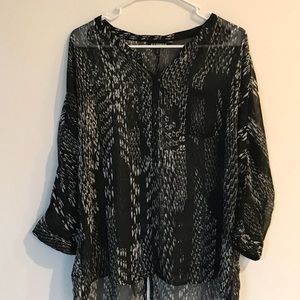 Black and white blouse